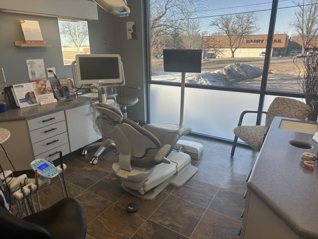 dental patient room at platinum family dental