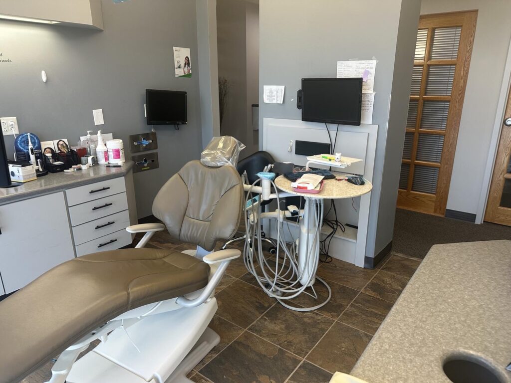 dental patient room at platinum family dental